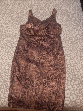 Women’s Brown Leopard Print Bodycon Dress